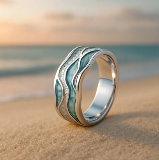 Aurora Coastal Wave Ring Jula Jewelry