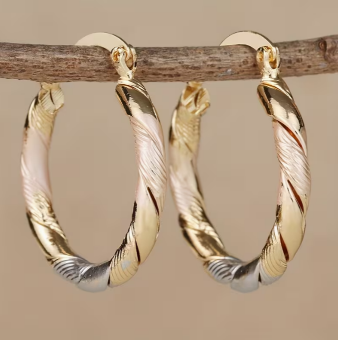 Twilight Harmony Spiral Hoop Earrings Jula Jewelry