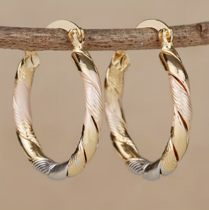 Twilight Harmony Spiral Hoop Earrings Jula Jewelry