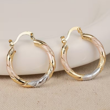 Twilight Harmony Spiral Hoop Earrings Jula Jewelry