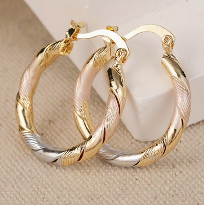 Twilight Harmony Spiral Hoop Earrings Jula Jewelry