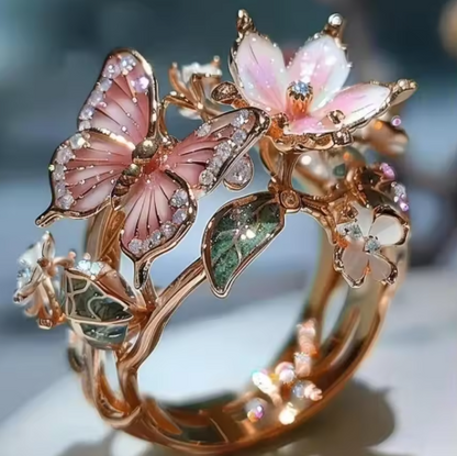 Vintage Golden Prifddinas Flower Ring Jula Jewelry