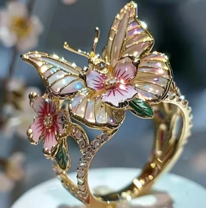 Vintage Golden Prifddinas Flower Ring Jula Jewelry
