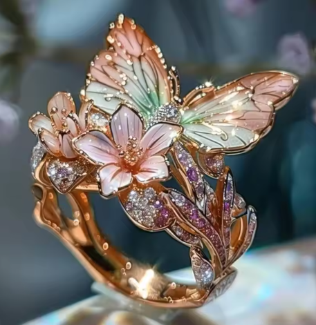 Vintage Golden Prifddinas Flower Ring Jula Jewelry