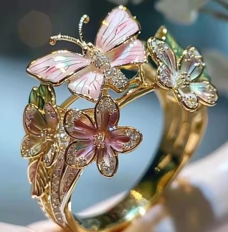 Vintage Golden Prifddinas Flower Ring Jula Jewelry