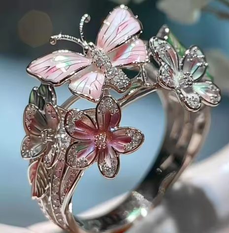 Vintage Golden Prifddinas Flower Ring Jula Jewelry