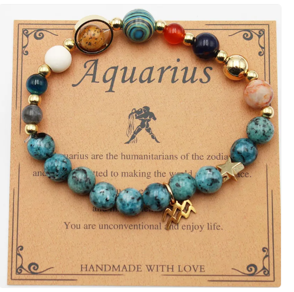 Eight Planets & Twelve Constellation Gemstone Bracelet Jula Jewelry