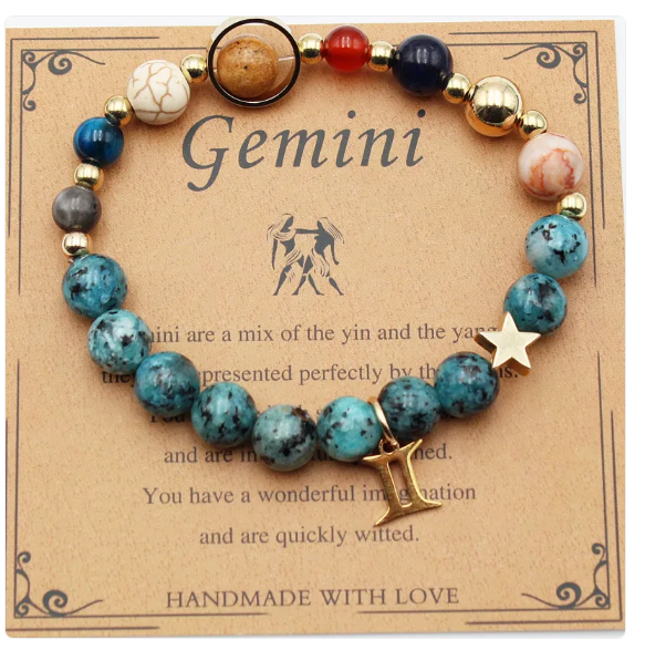 Eight Planets & Twelve Constellation Gemstone Bracelet Jula Jewelry