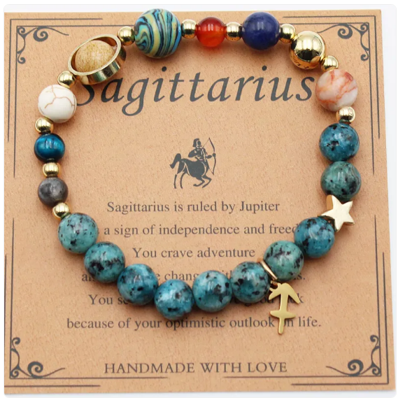 Eight Planets & Twelve Constellation Gemstone Bracelet Jula Jewelry