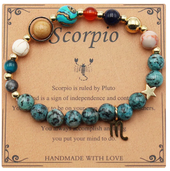 Eight Planets & Twelve Constellation Gemstone Bracelet Jula Jewelry