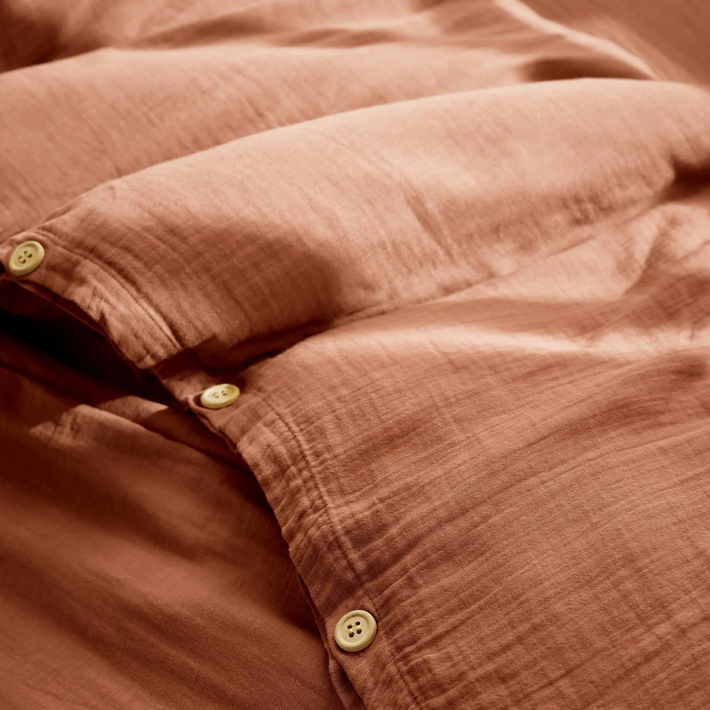 Duvet Cover Terracotta Muslin for Cozy Bedroom Decor SleepingPillow