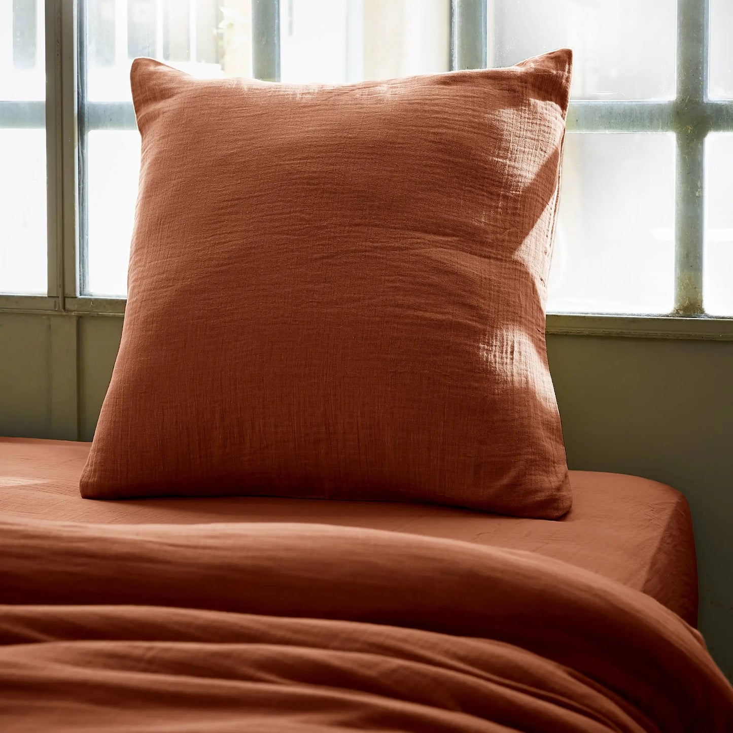 Muslin Pillowcase Soft Terracotta for Comfortable Sleep SleepingPillow
