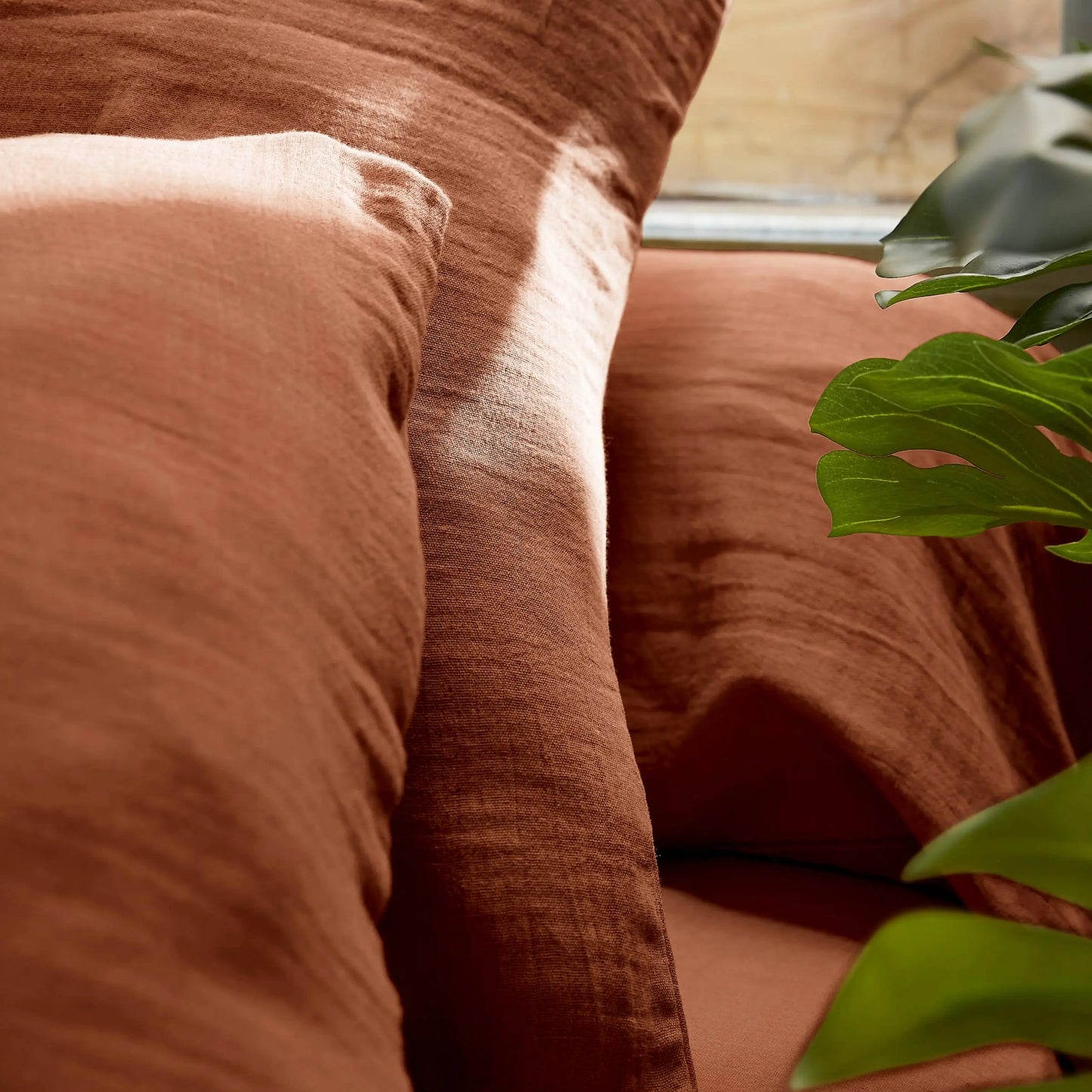 Muslin Pillowcase Soft Terracotta for Comfortable Sleep SleepingPillow