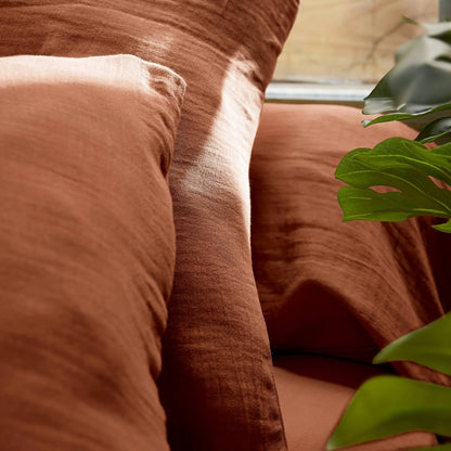 Muslin Pillowcase Soft Terracotta for Comfortable Sleep SleepingPillow