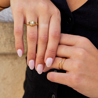 Gold Minimalist Band Ring Jula Jewelry