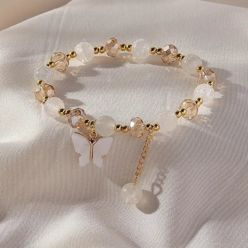 Beautiful Butterfly Beaded Elastic Bracelet Jula Jewelry