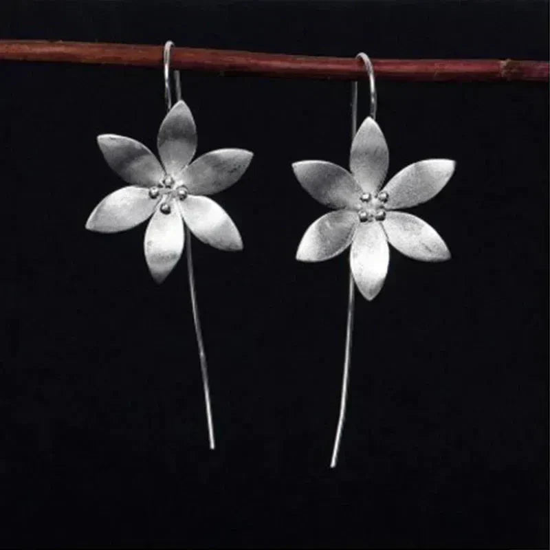 Silver-Plated Bohemian Floral Earrings Jula Jewelry