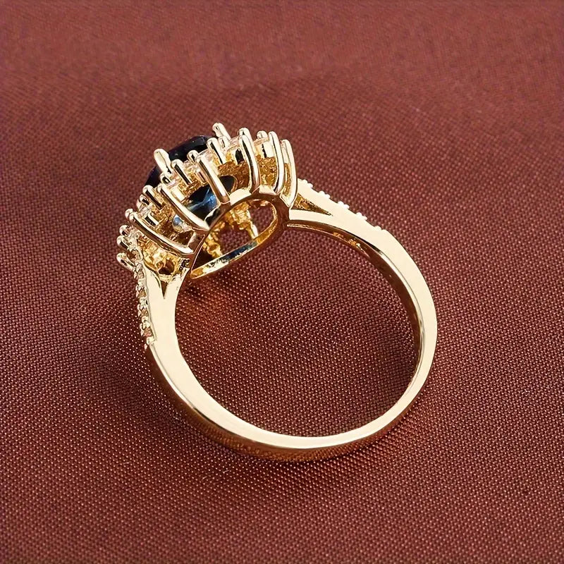 Gold Sapphire Circle Ring Jula Jewelry