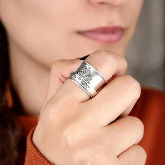 Tree of Life Spinner Mindfulness Ring Jula Jewelry