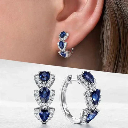 Royal Sapphire Emblem Earrings Jula Jewelry