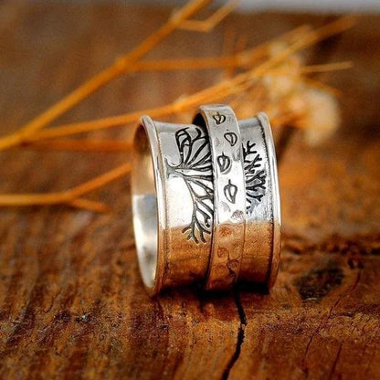 Tree of Life Spinner Mindfulness Ring Jula Jewelry