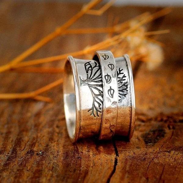 Tree of Life Spinner Mindfulness Ring Jula Jewelry