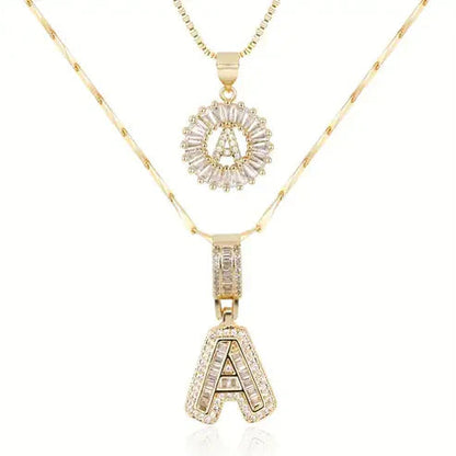 Pavé Initial Necklace Set Jula Jewelry