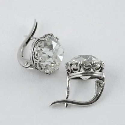 Luxe Vintage Silver Zirconia Studs Jula Jewelry