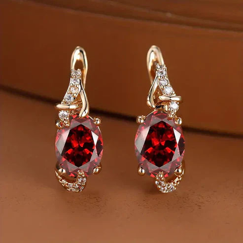 Crimson Twilight Dangle Earrings Jula Jewelry