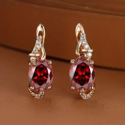 Crimson Twilight Dangle Earrings Jula Jewelry