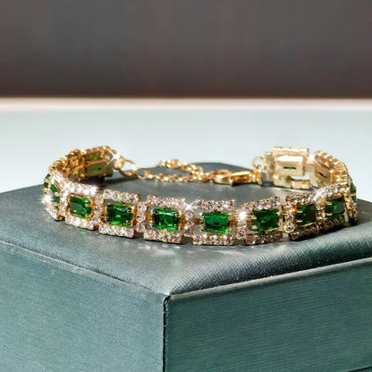 Emerald Green Statement Bangle Jula Jewelry