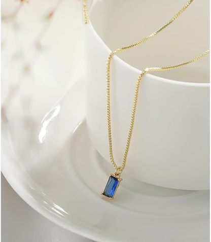 Gold Sapphire Elegant Necklace Jula Jewelry