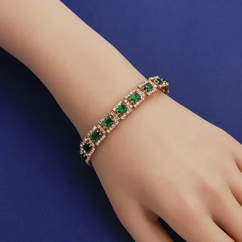 Emerald Green Statement Bangle Jula Jewelry