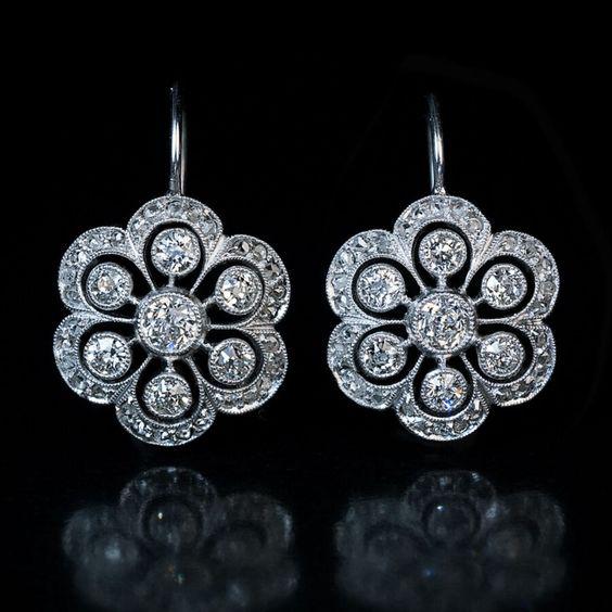 Vintage Mandala Crystal Earrings Crafted in Sterling Silver Jula Jewelry