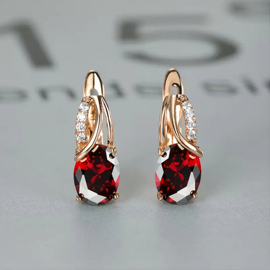 Veressa Ruberine Golden Earrings Jula Jewelry