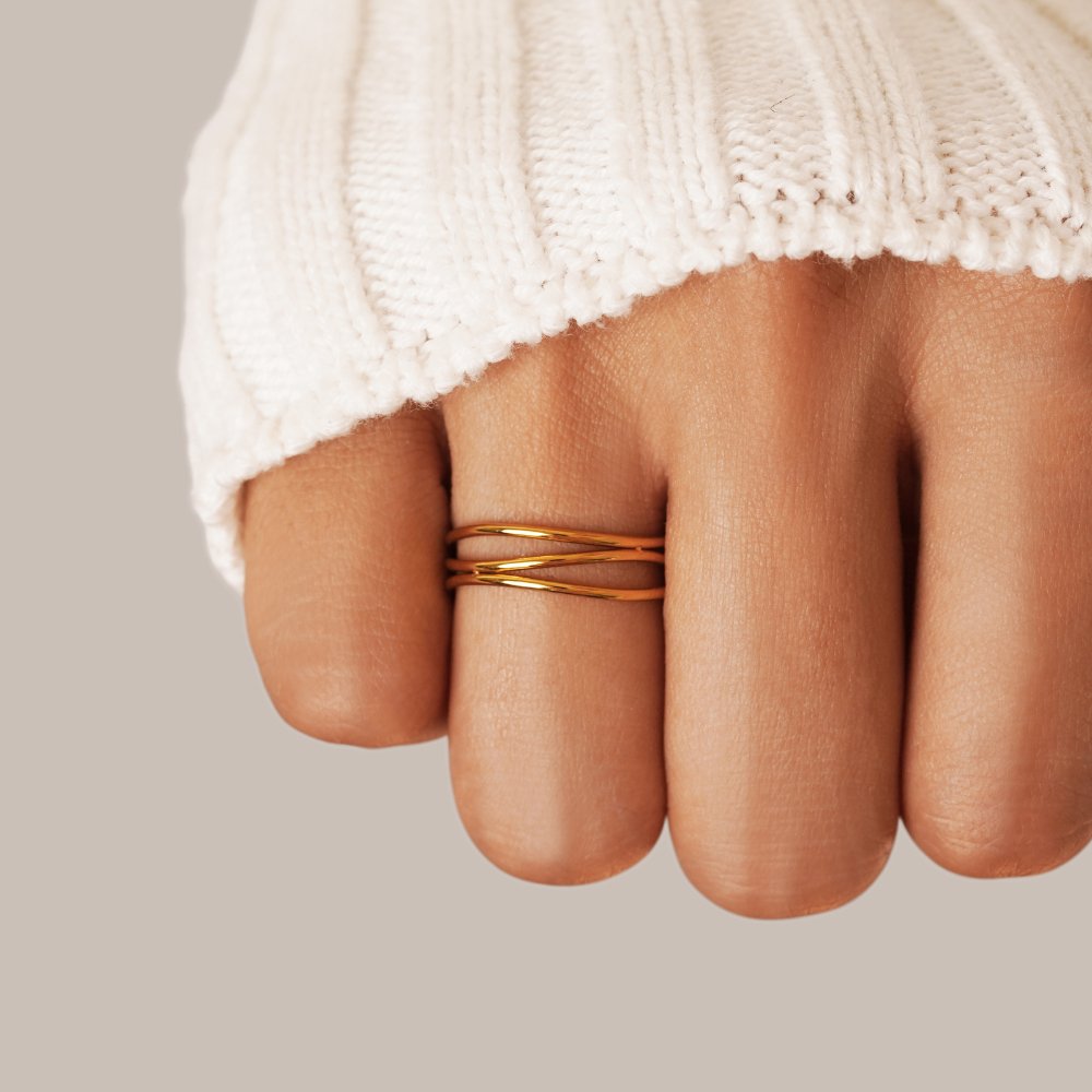 Gold Minimalist Band Ring Jula Jewelry