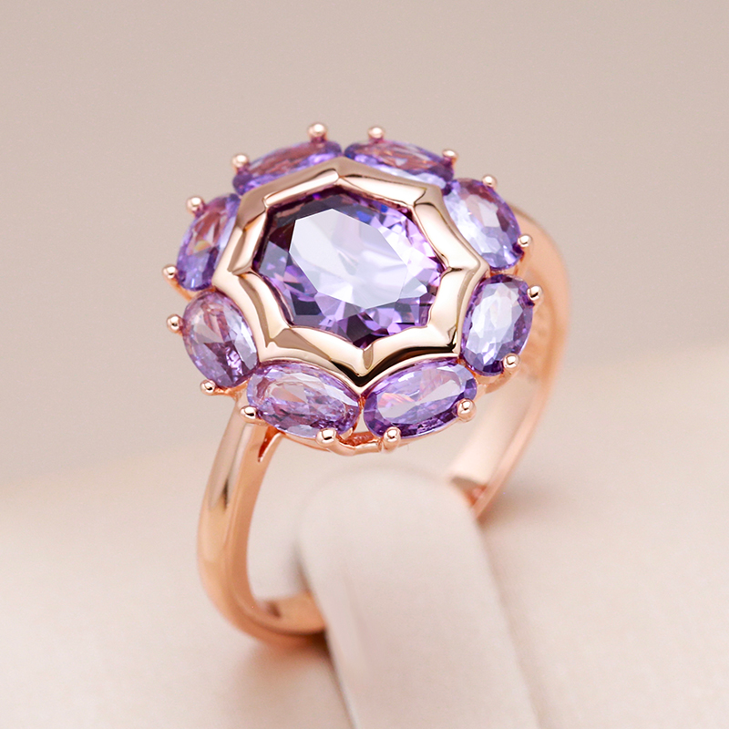 Natural Violet Zircon Ring Jula Jewelry
