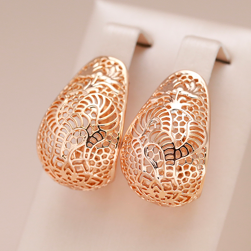 Luxurious Hollow Gold Earrings Jula Jewelry