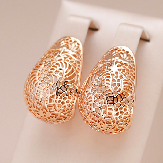 Luxurious Hollow Gold Earrings Jula Jewelry