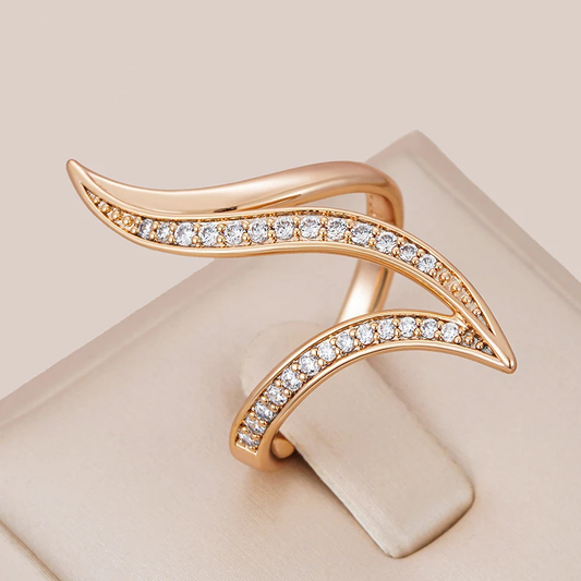 Gold Ring with Diamonds Jula Jewelry
