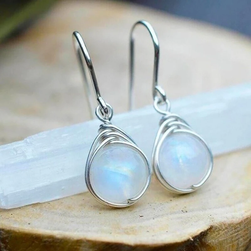 Moonstone Dangle Earrings Jula Jewelry