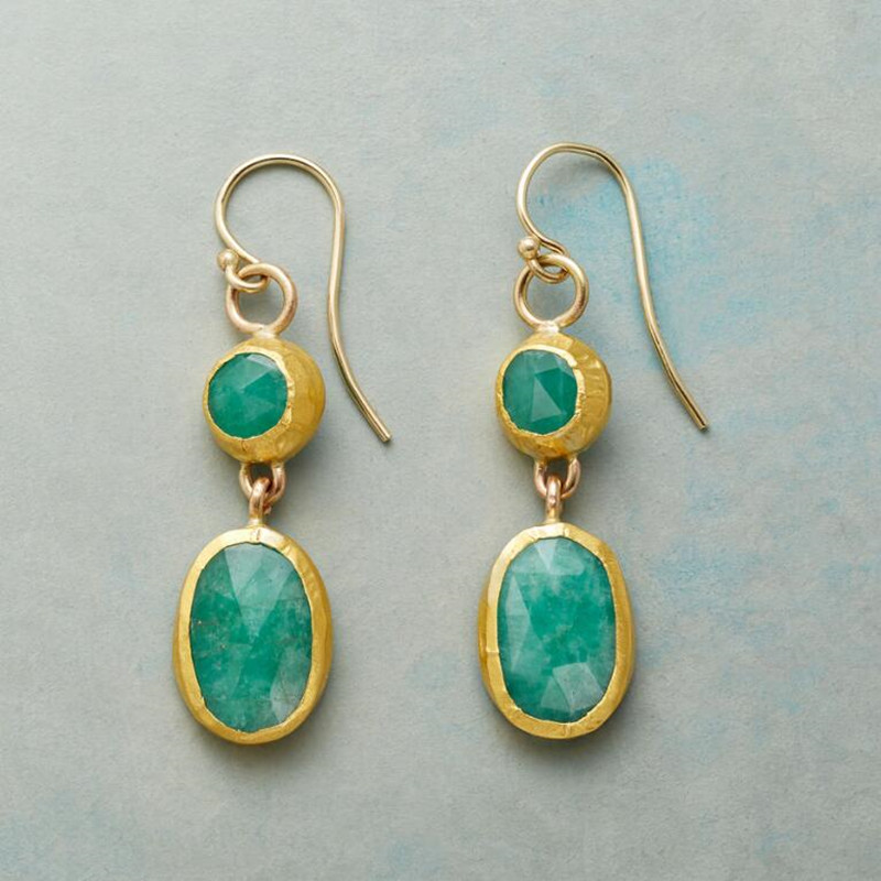 Vintage Turquoise and Gold Earrings Jula Jewelry