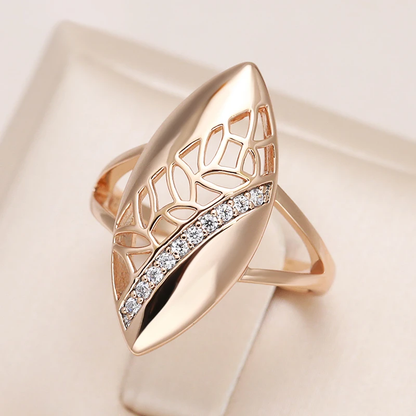 Golden Chrysalis Ring adorned with Diamonds Jula Jewelry