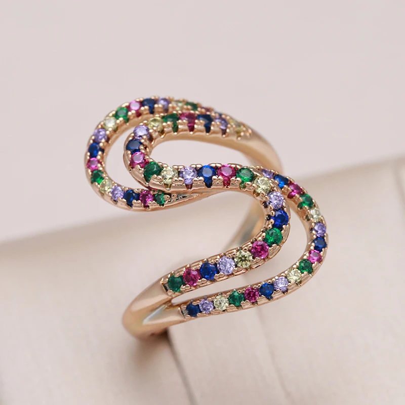 Elegant ring crafted from colorful zirconia Jula Jewelry