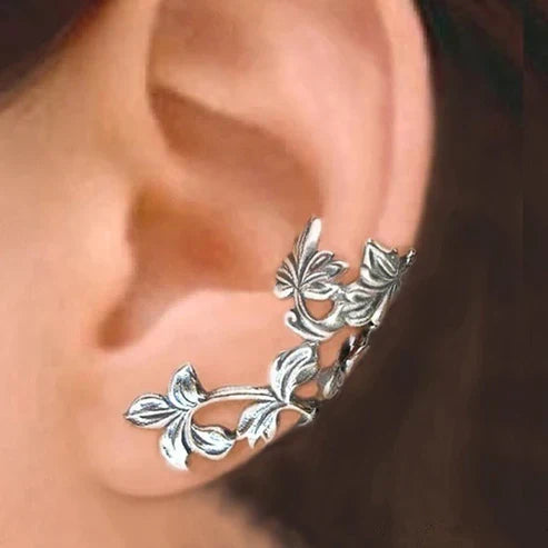 Vintage Silver Leaf Ear Jewelry Jula Jewelry