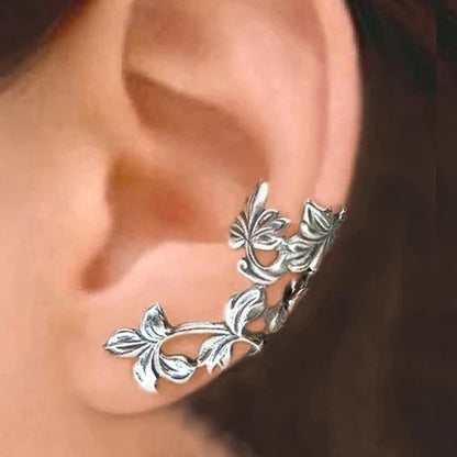 Vintage Silver Leaf Ear Jewelry Jula Jewelry