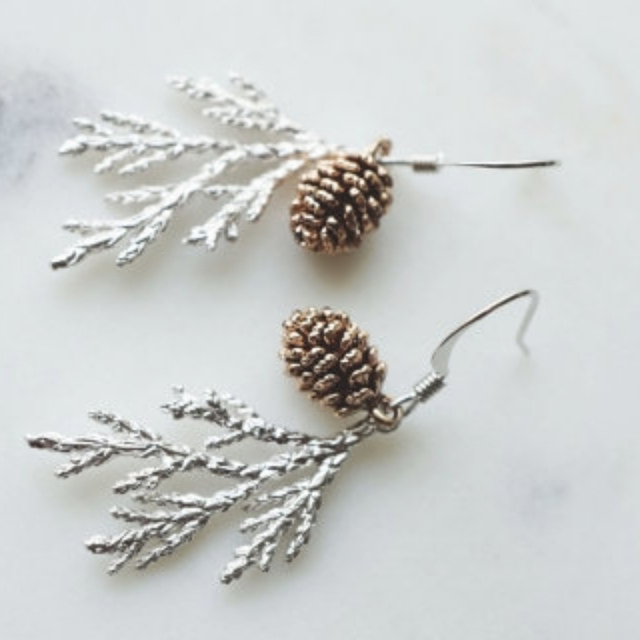 Vintage Silver Nature Earrings Jula Jewelry