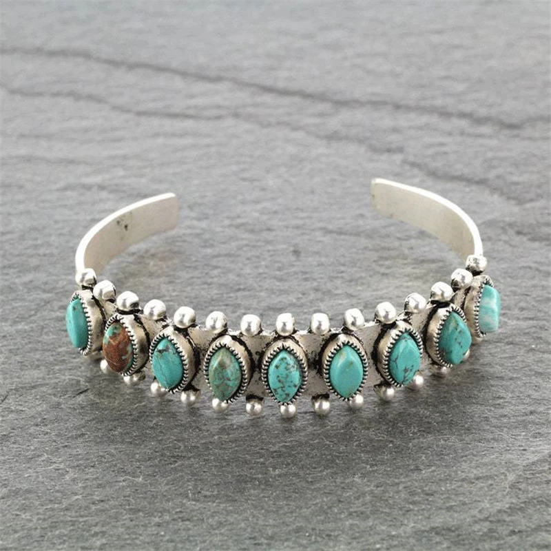 Vintage Turquoise Gemstone Bracelet Jula Jewelry