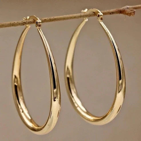 Vintage Golden Hoop Earrings Jula Jewelry