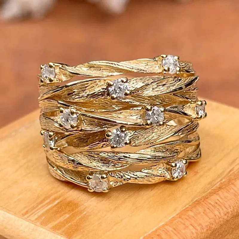 Vintage Golden Ring Jula Jewelry